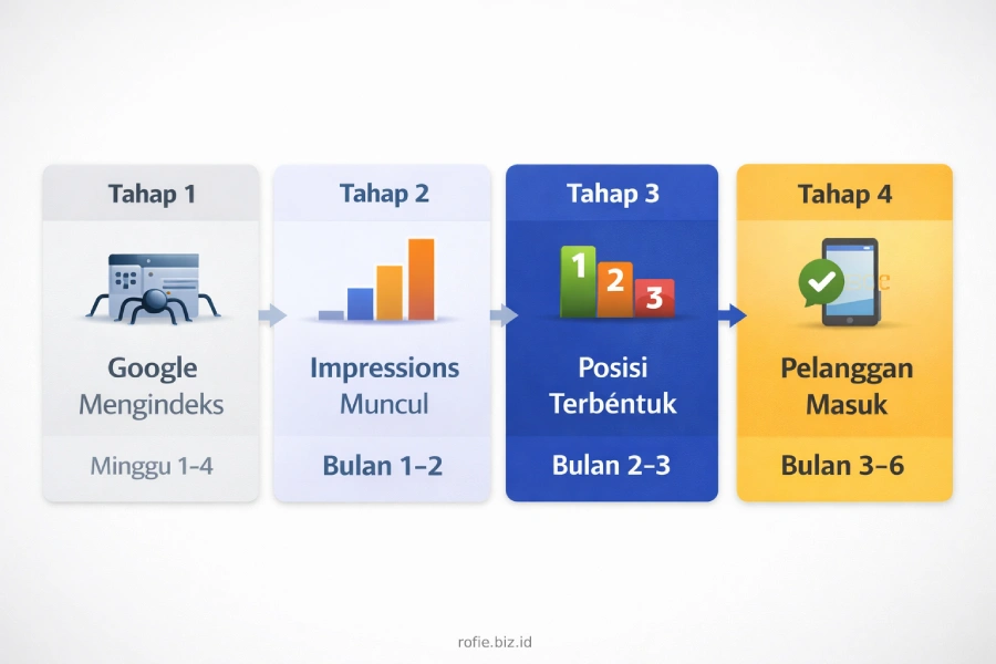 Empat tahap proses website bisnis lokal mulai muncul dan mendapat pelanggan dari Google